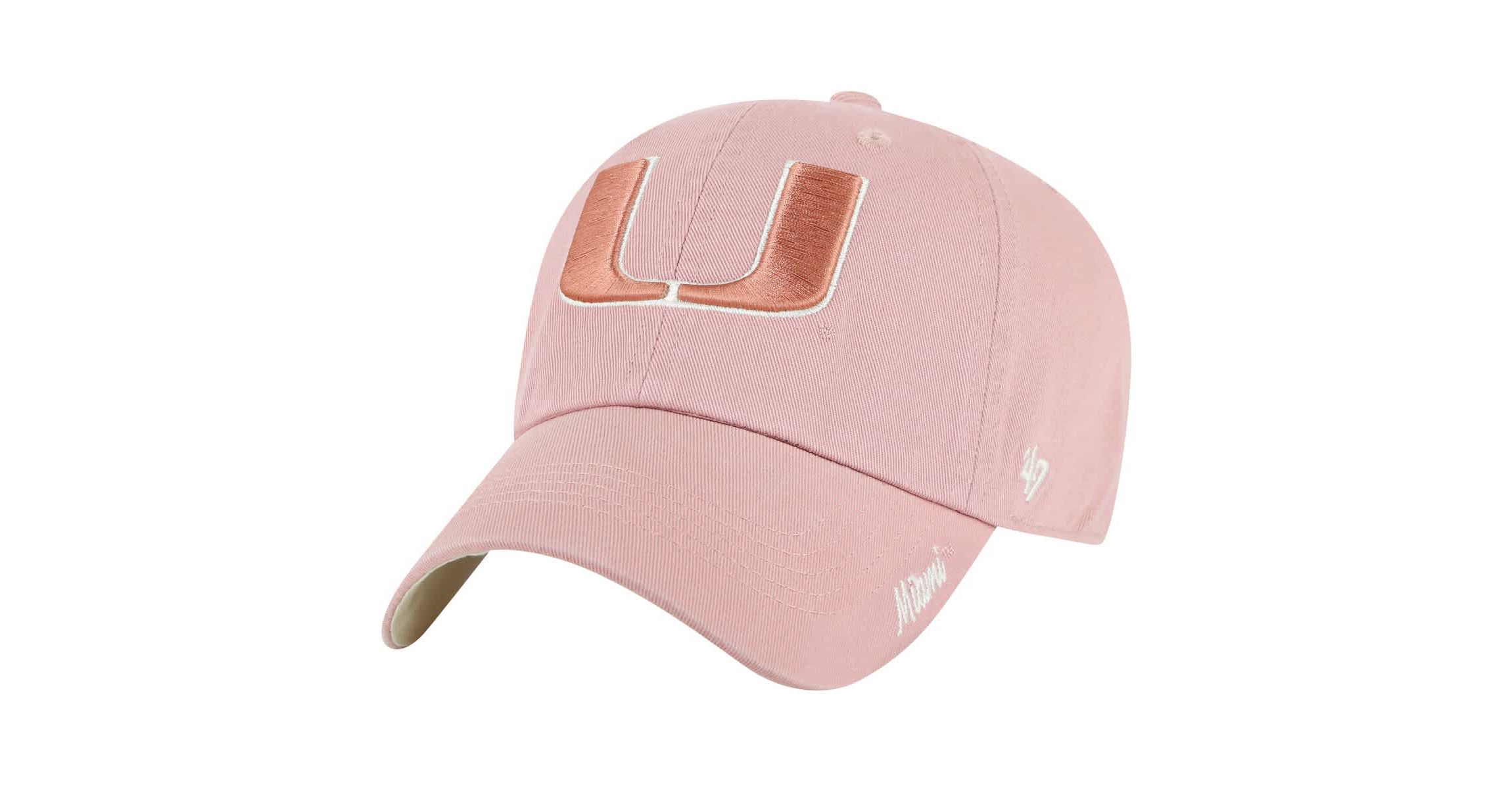 Miami (FL) Hurricanes NCAA Light Miami Hurricanes Dusty Miata Clean Up Adjustable Hat
