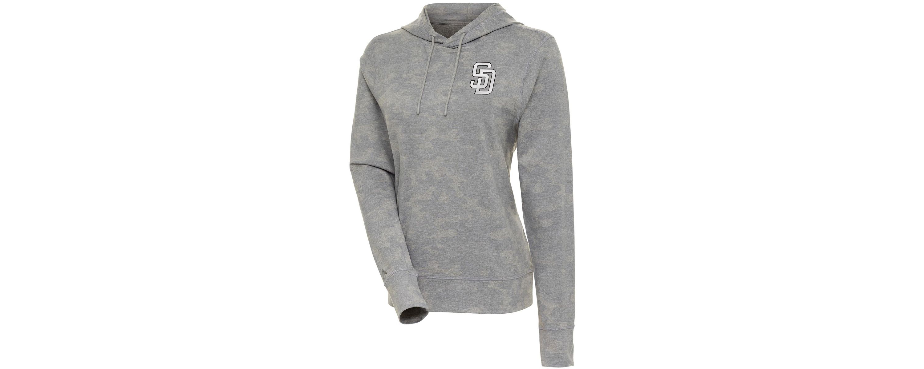 MLB San Diego Padres Brushed Metallic Respite Pullover Hoodie