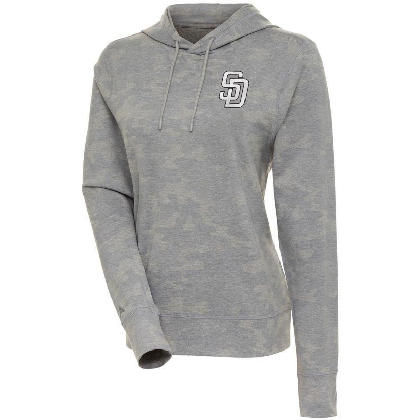 MLB San Diego Padres Brushed Metallic Respite Pullover Hoodie