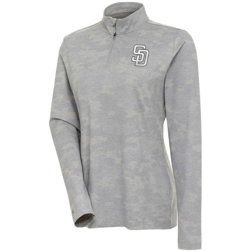MLB San Diego Padres Brushed Metallic Respond Quarter-Zip Pullover Top