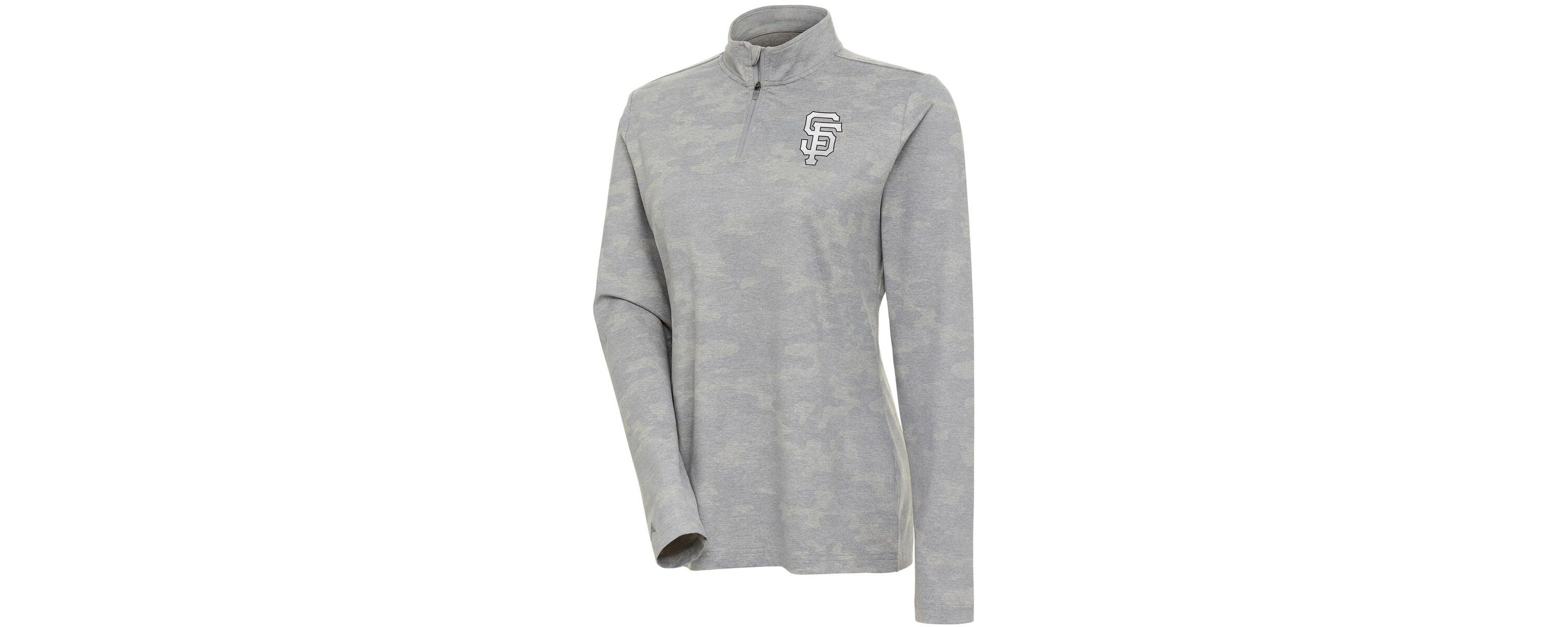 MLB San Francisco Giants Brushed Metallic Respond Quarter-Zip Pullover Top