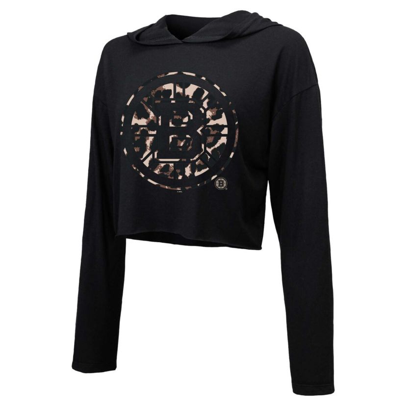 NHL David Pastrnak Print Name & Number Cropped Pullover Hoodie