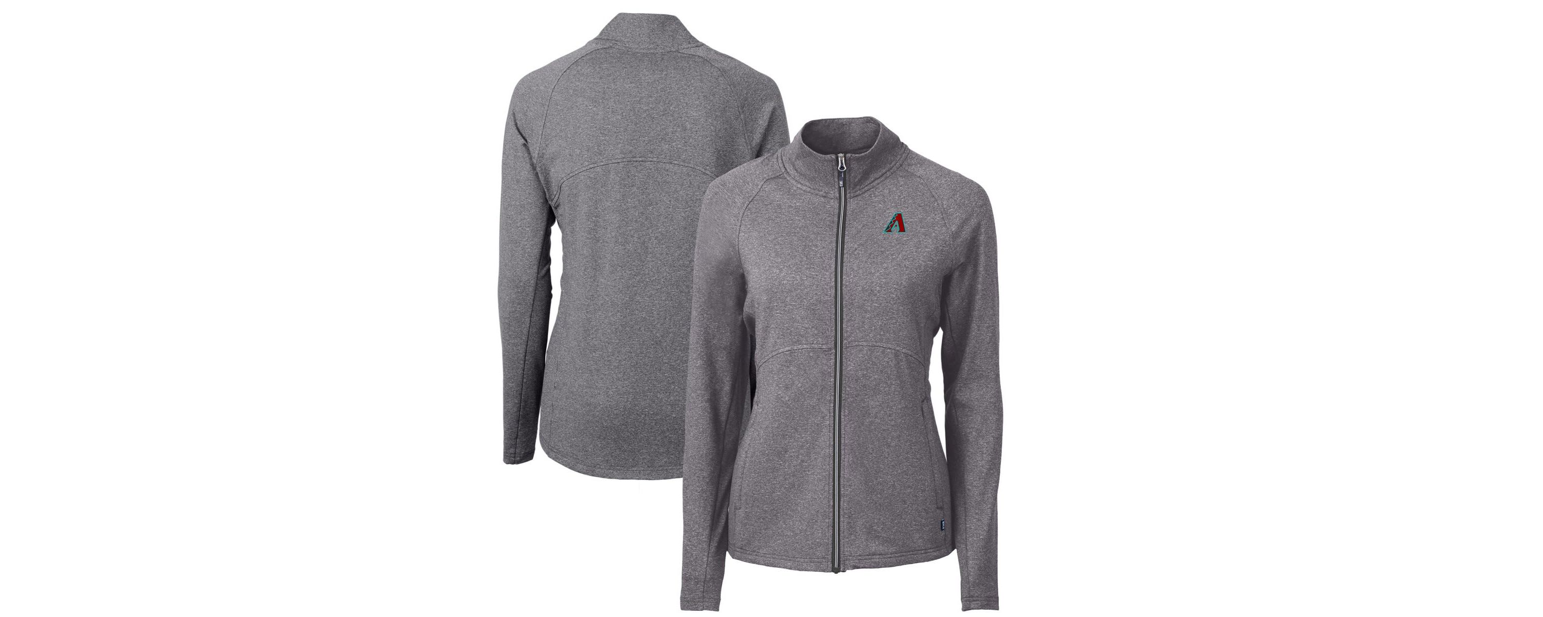 MLB Heather Arizona Diamondbacks Adapt Eco Knit Heather Recycled Full-Zip Jacket