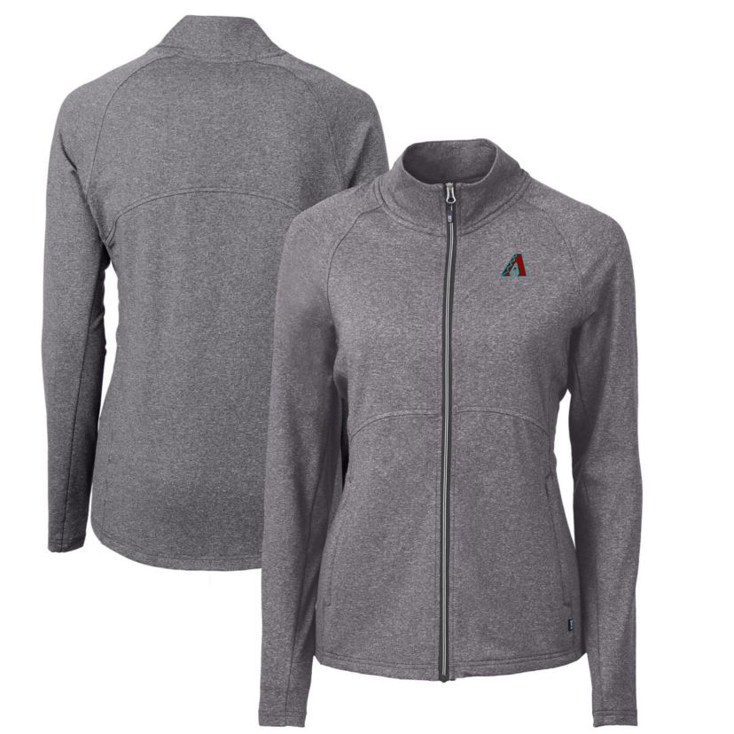 MLB Heather Arizona Diamondbacks Adapt Eco Knit Heather Recycled Full-Zip Jacket