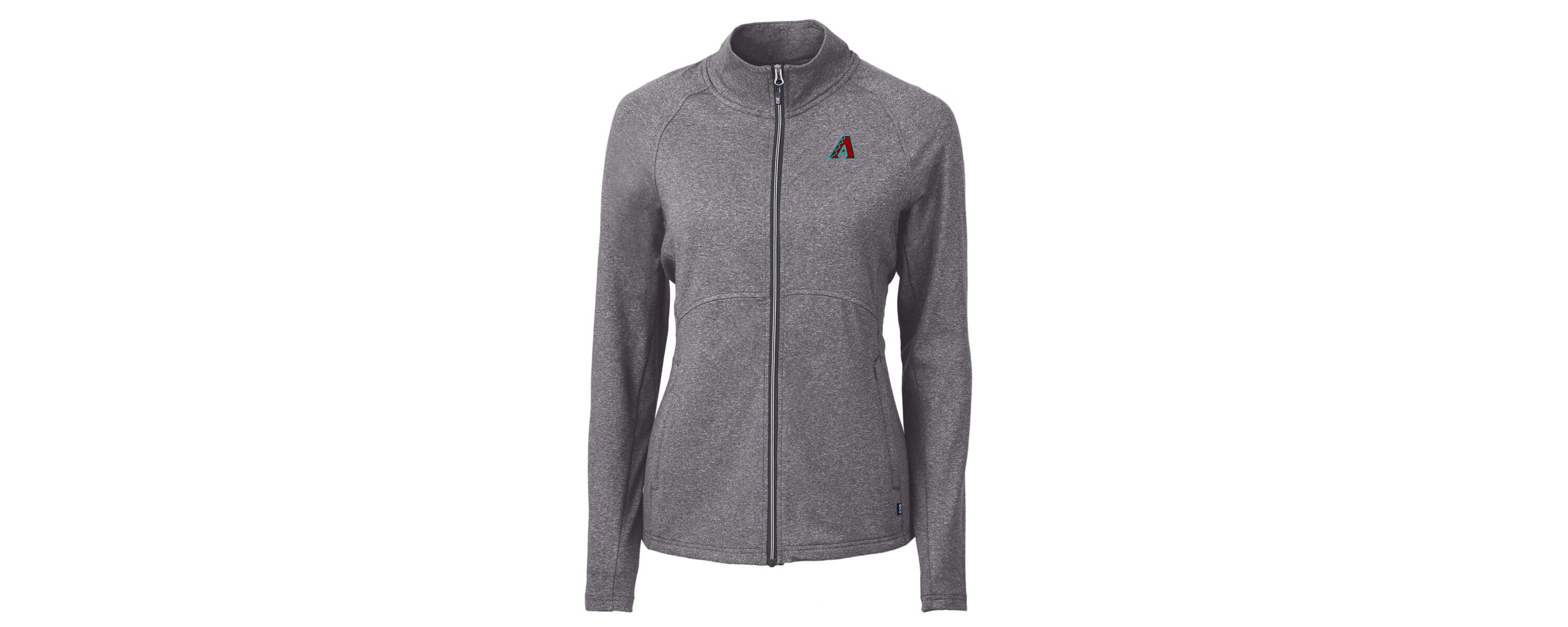 MLB Heather Arizona Diamondbacks Adapt Eco Knit Heather Recycled Full-Zip Jacket