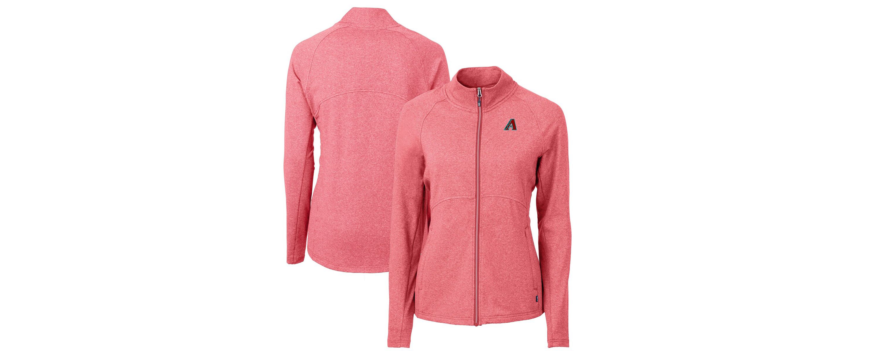 MLB Heather Arizona Diamondbacks Adapt Eco Knit Heather Recycled Full-Zip Jacket