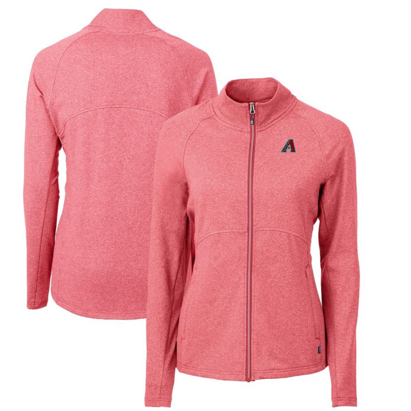 MLB Heather Arizona Diamondbacks Adapt Eco Knit Heather Recycled Full-Zip Jacket