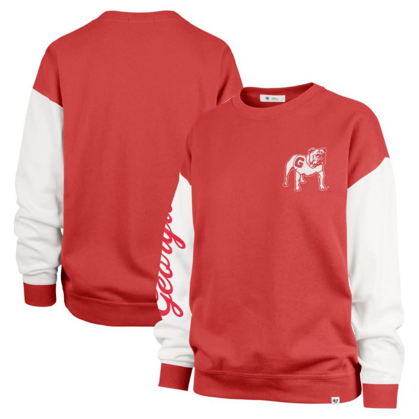 NCAA Georgia Bulldogs Double Header Rise Andie Pullover Sweatshirt