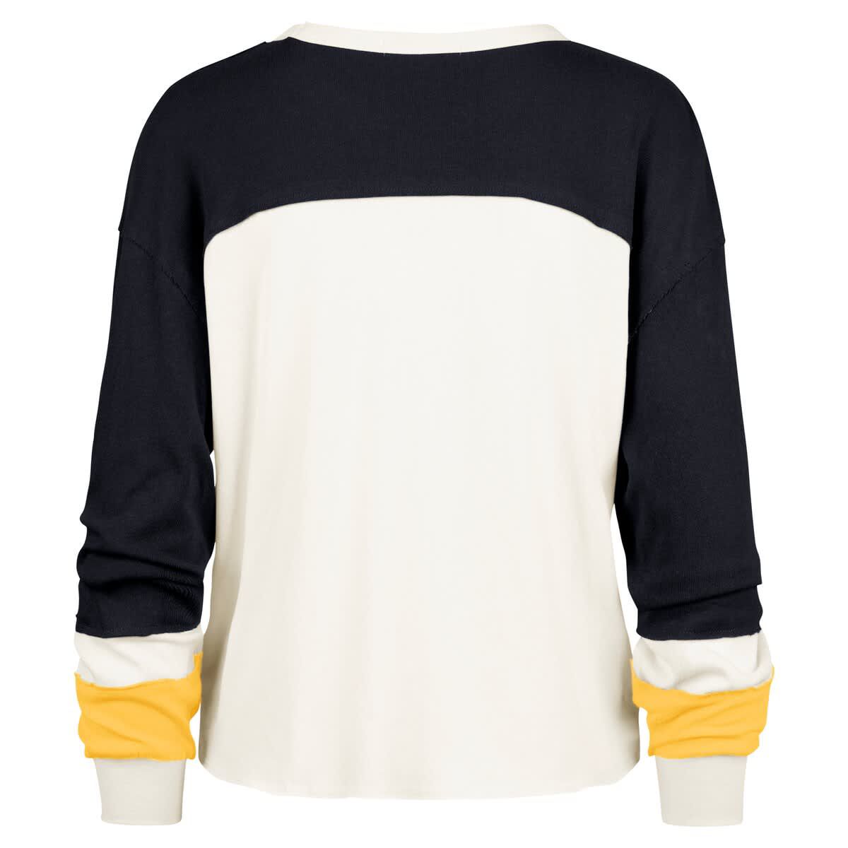 NCAA Michigan Wolverines Double Header Curve Raglan Long Sleeve T-Shirt