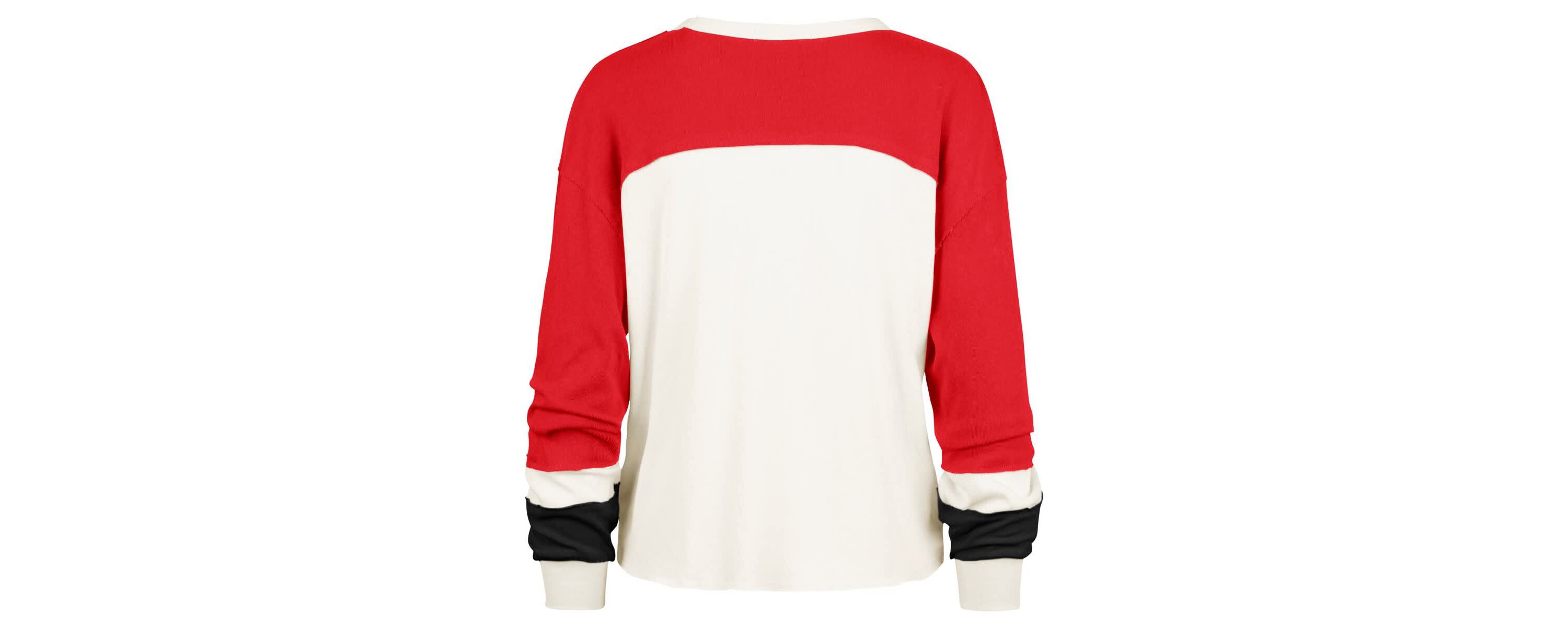 NCAA Georgia Bulldogs Double Header Curve Raglan Long Sleeve T-Shirt