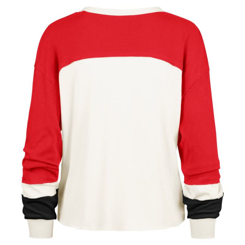 NCAA Georgia Bulldogs Double Header Curve Raglan Long Sleeve T-Shirt