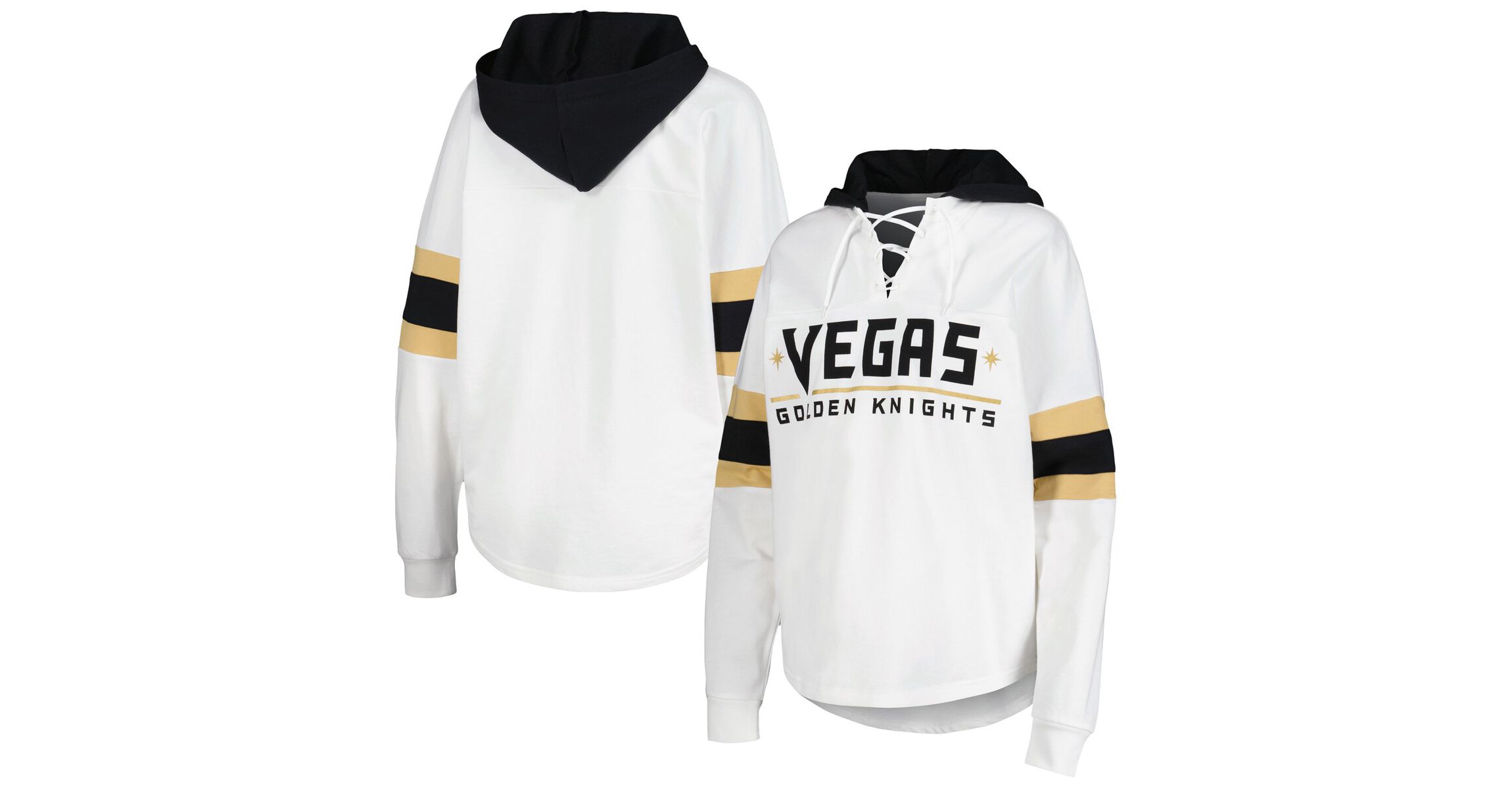 NHL Vegas Golden Knights Goal Zone Long Sleeve Lace-Up Hoodie T-Shirt