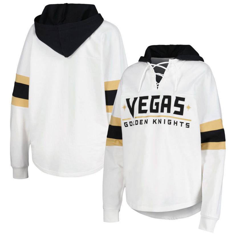NHL Vegas Golden Knights Goal Zone Long Sleeve Lace-Up Hoodie T-Shirt