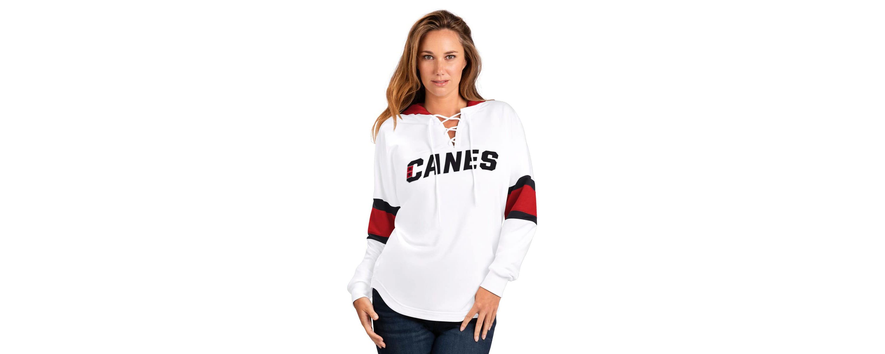 NHL Carolina Hurricanes Goal Zone Long Sleeve Lace-Up Hoodie T-Shirt