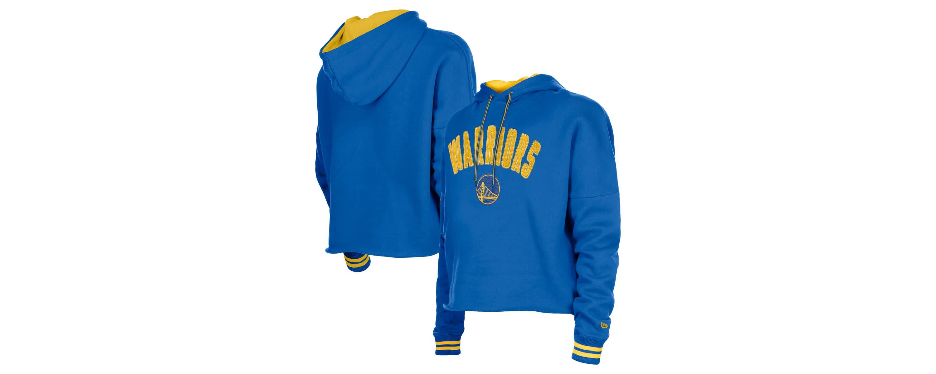 NBA Golden State Warriors Boxy Raw Edge Pullover Hoodie