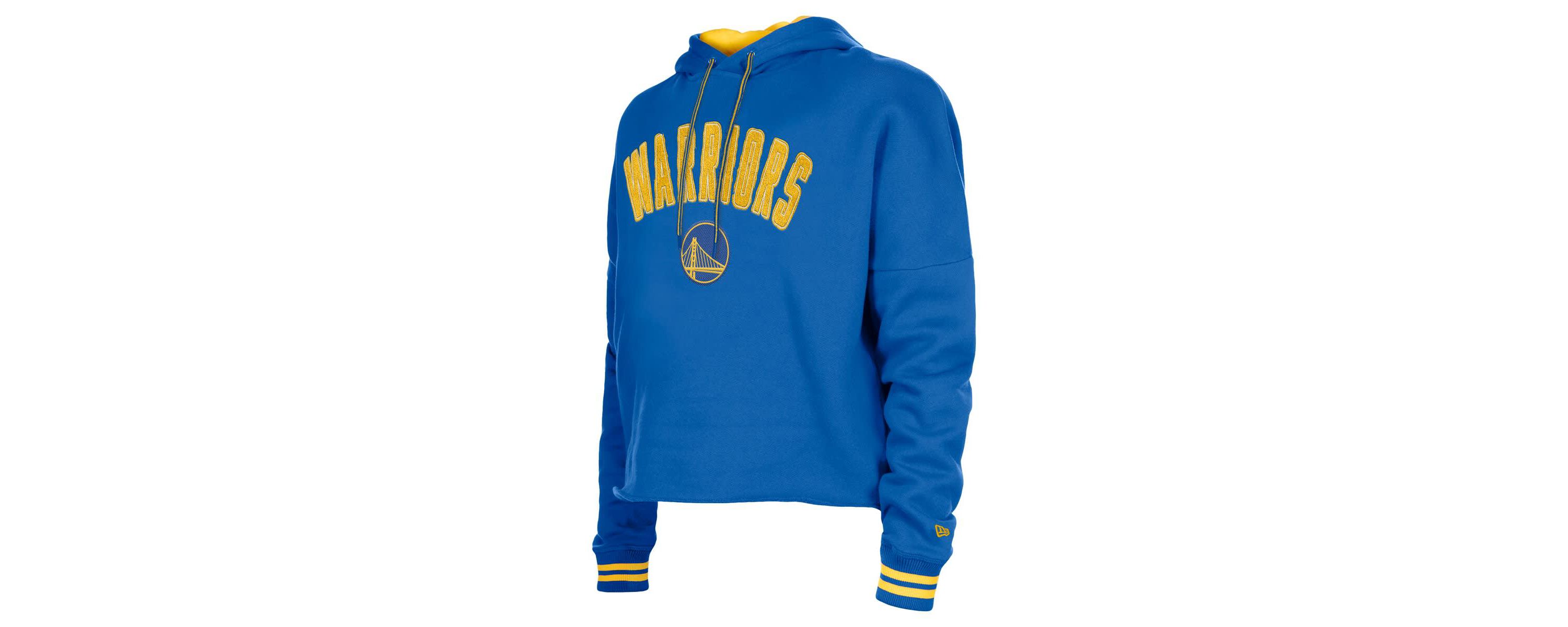 NBA Golden State Warriors Boxy Raw Edge Pullover Hoodie