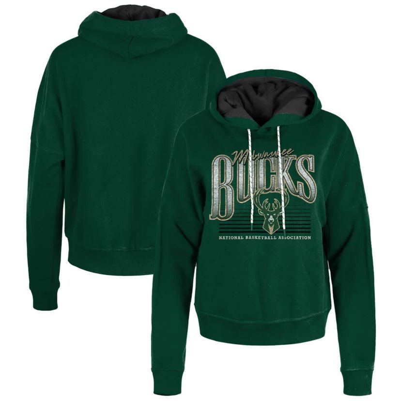 NBA Hunter Milwaukee Bucks Boxy Pullover Hoodie