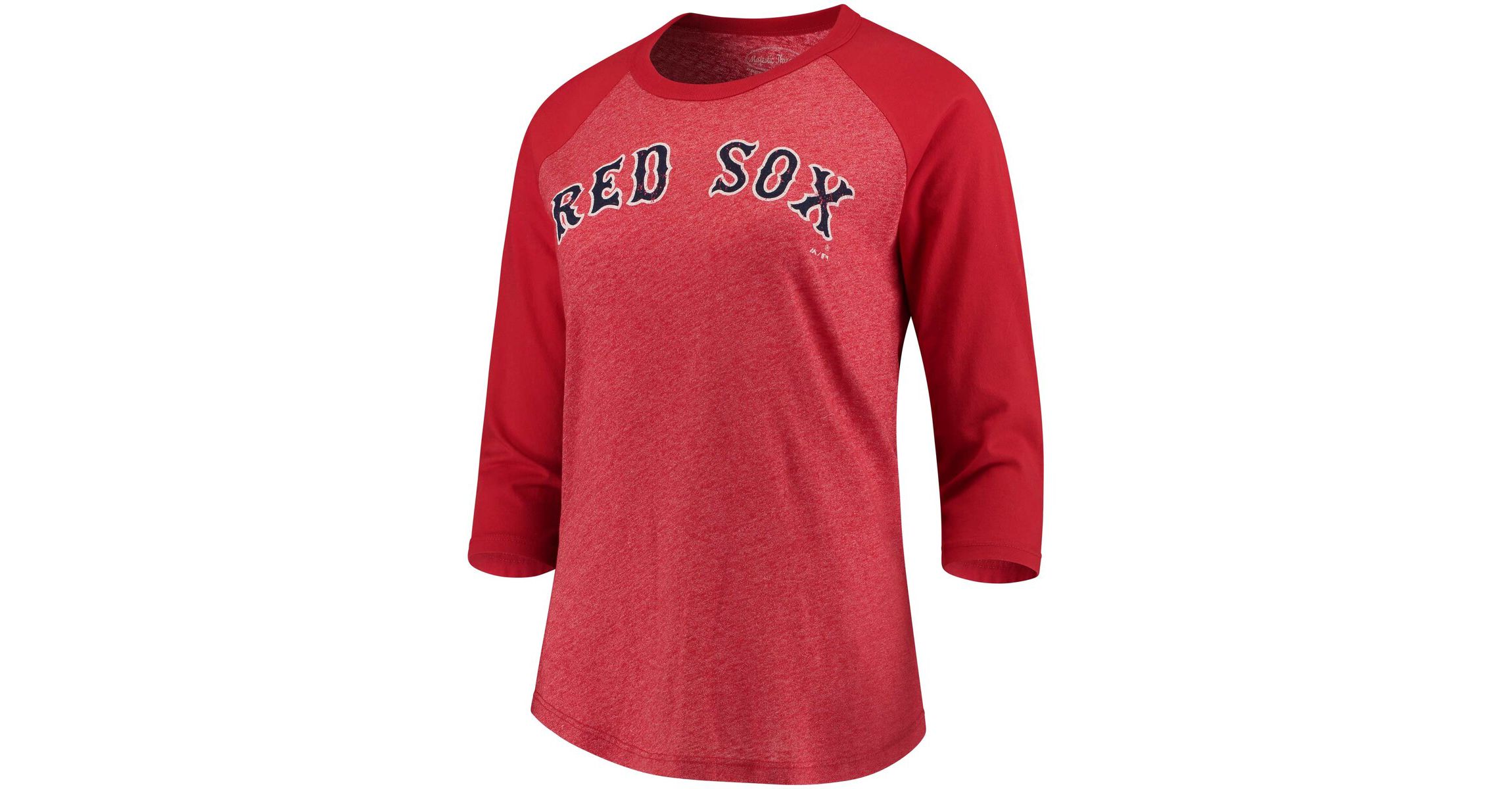Boston Red Sox MLB David Ortiz Boston Sox Name & Number Tri-Blend Three-Quarter Length Raglan T-Shirt