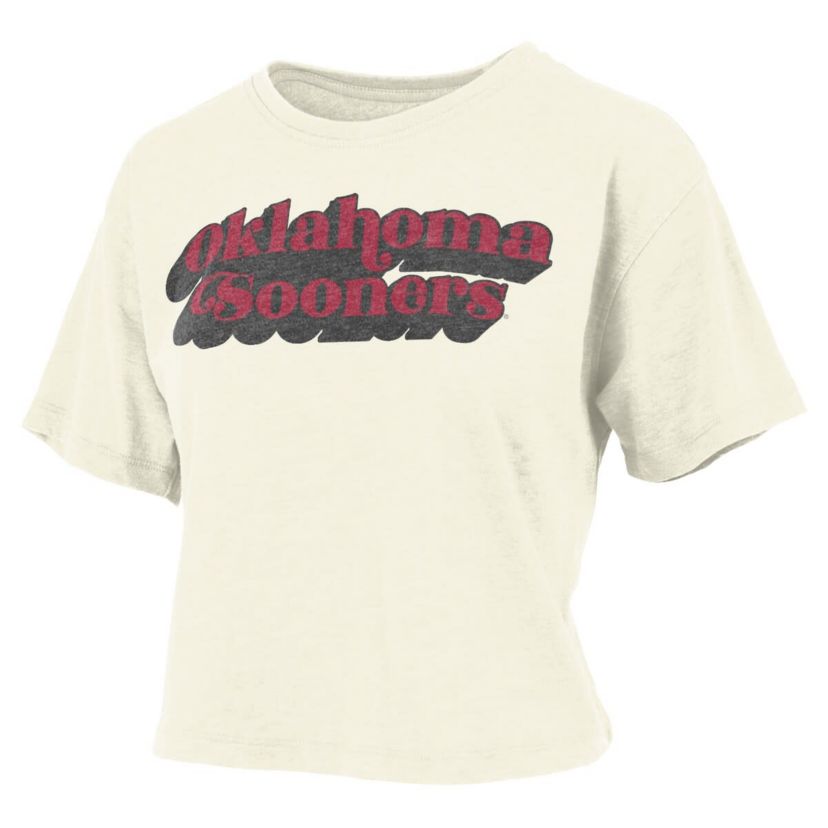 NCAA Oklahoma Sooners Vintage Easy Team Name Waist-Length T-Shirt