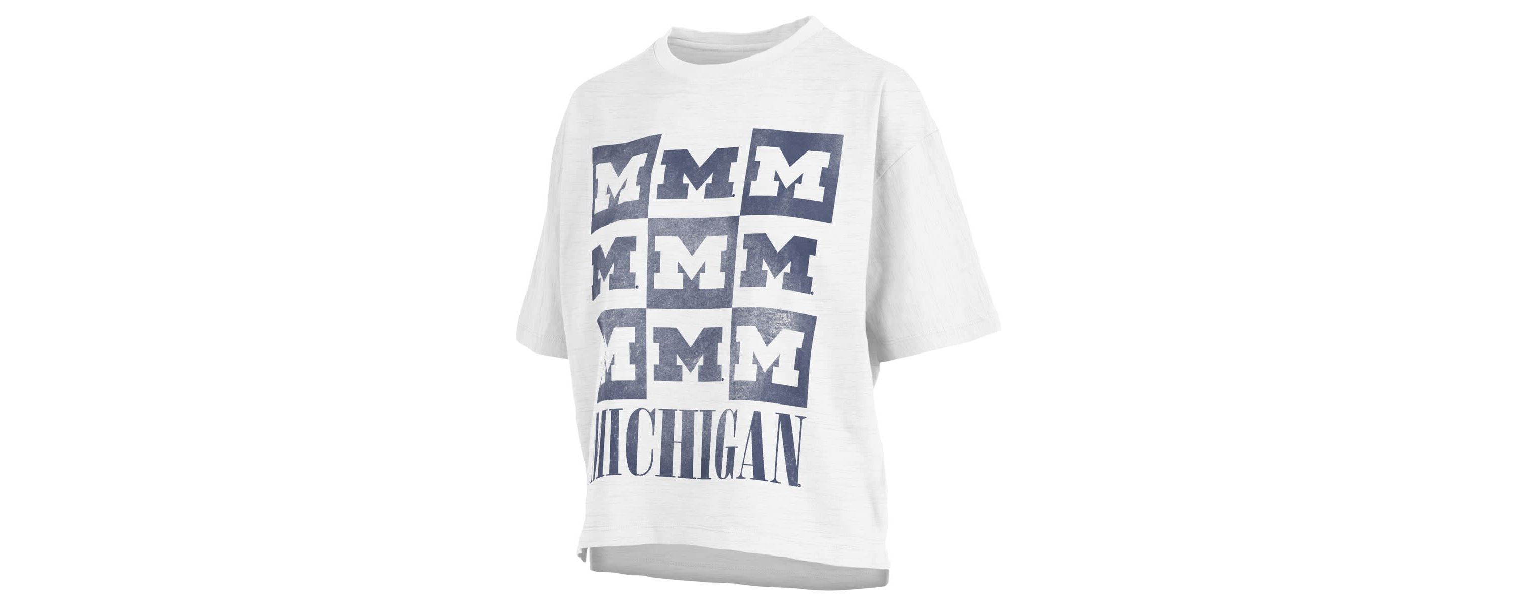 NCAA Michigan Wolverines Motley Crew Andy Waist Length Oversized T-Shirt