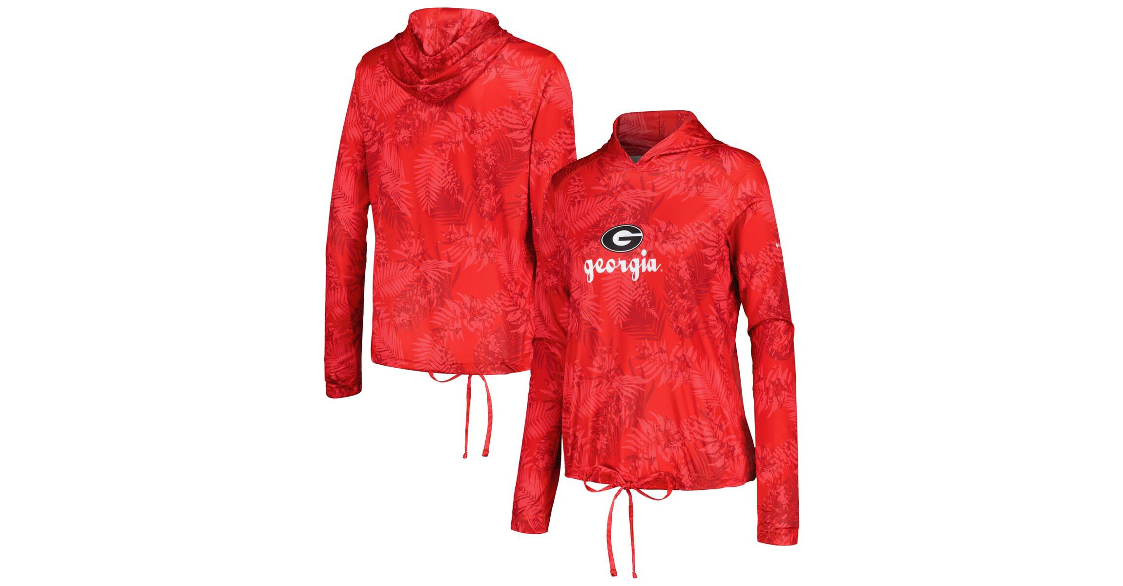 NCAA Georgia Bulldogs Summerdry Printed Long Sleeve Hoodie T-Shirt