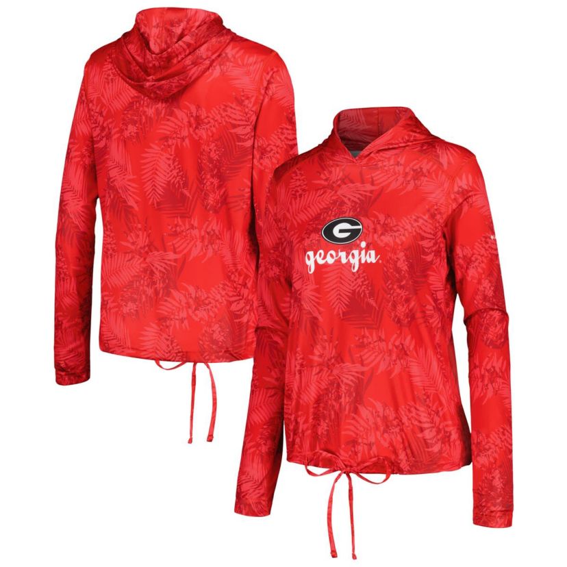 NCAA Georgia Bulldogs Summerdry Printed Long Sleeve Hoodie T-Shirt