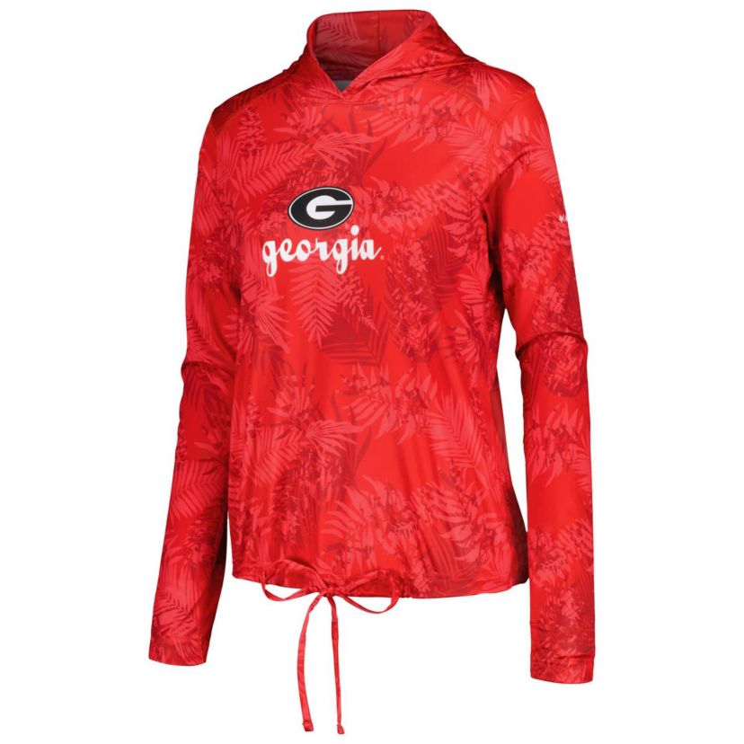 NCAA Georgia Bulldogs Summerdry Printed Long Sleeve Hoodie T-Shirt