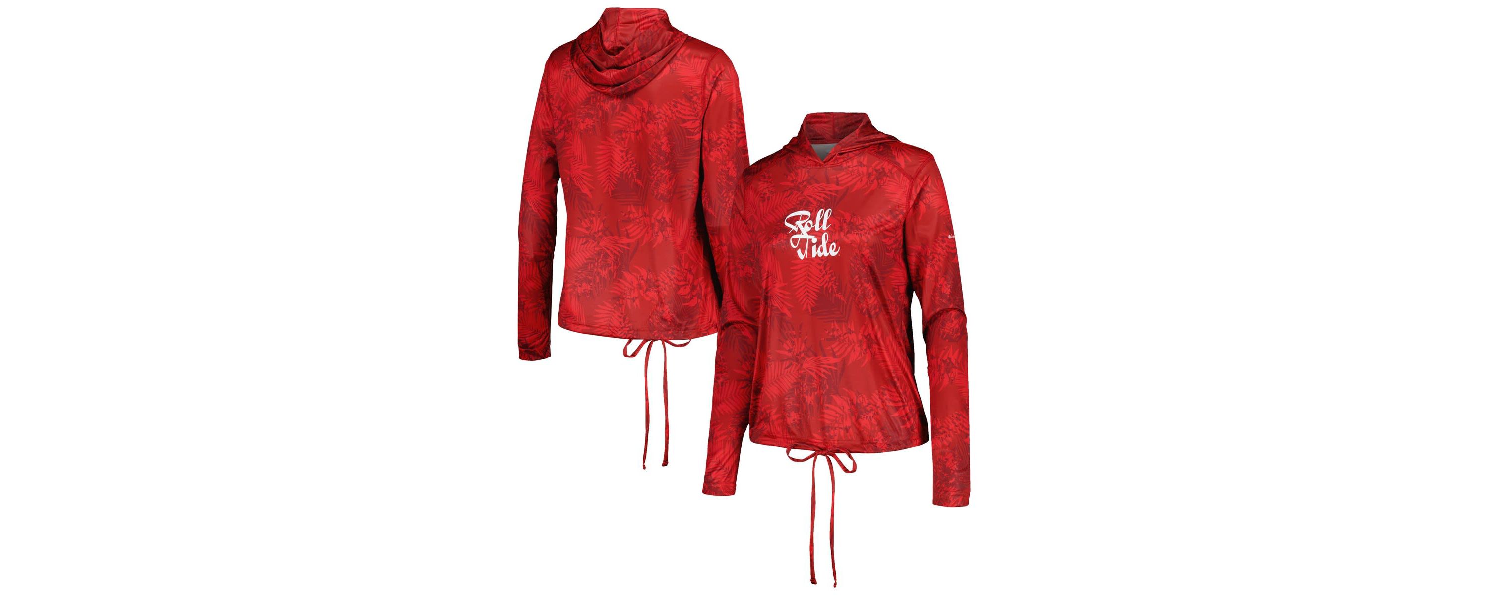 Alabama Crimson Tide NCAA Alabama Tide Summerdry Printed Long Sleeve Hoodie T-Shirt
