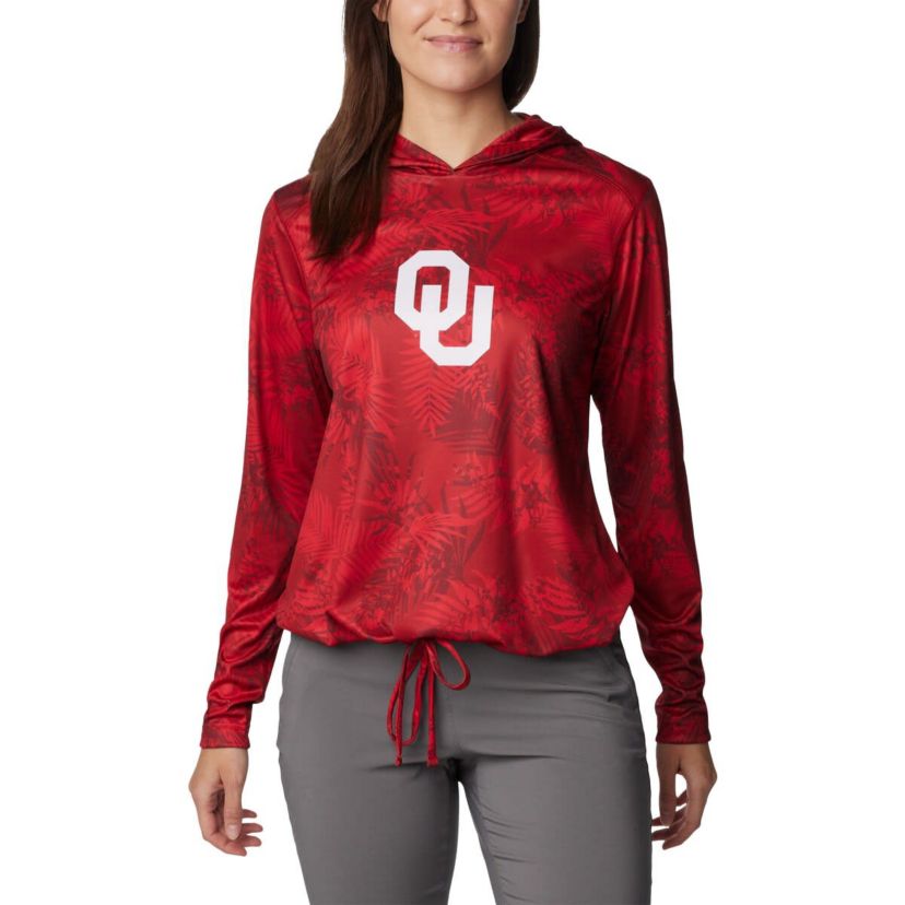 NCAA Oklahoma Sooners Summerdry Printed Long Sleeve Hoodie T-Shirt