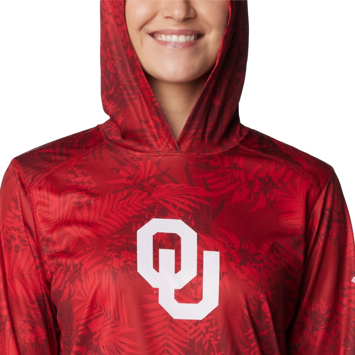 NCAA Oklahoma Sooners Summerdry Printed Long Sleeve Hoodie T-Shirt