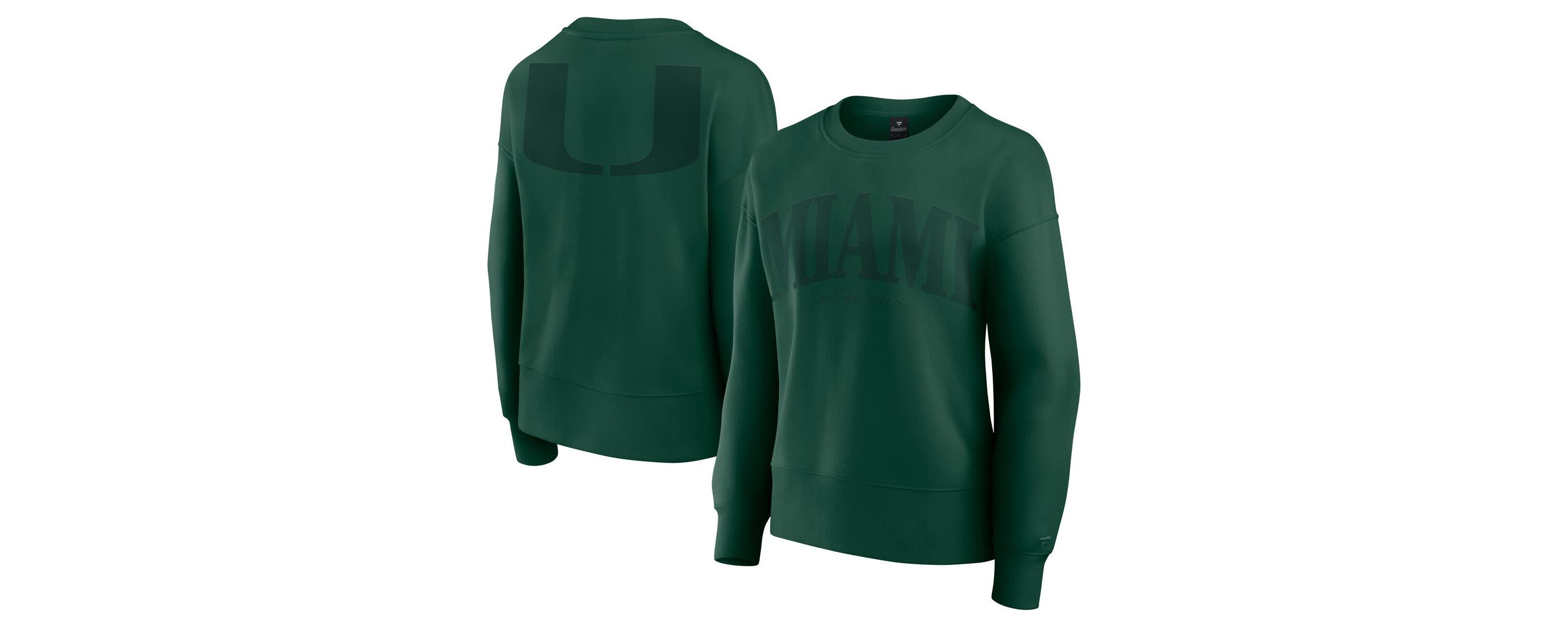 Miami (FL) Hurricanes NCAA Fanatics Miami Hurricanes Supersoft Flow Fleece Pullover Sweatshirt