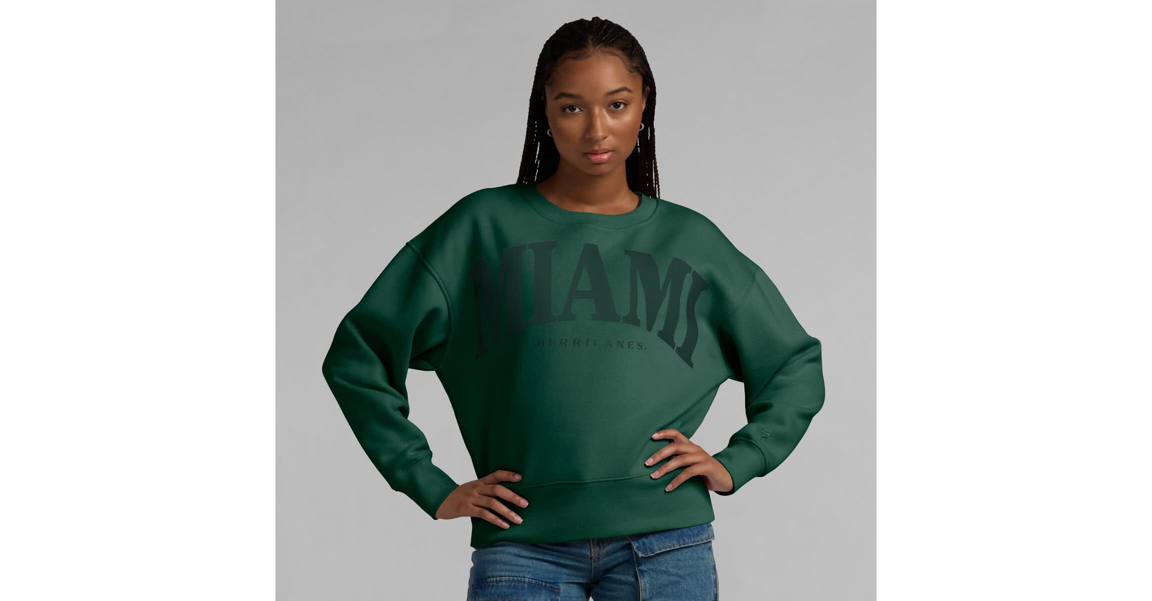Miami (FL) Hurricanes NCAA Fanatics Miami Hurricanes Supersoft Flow Fleece Pullover Sweatshirt