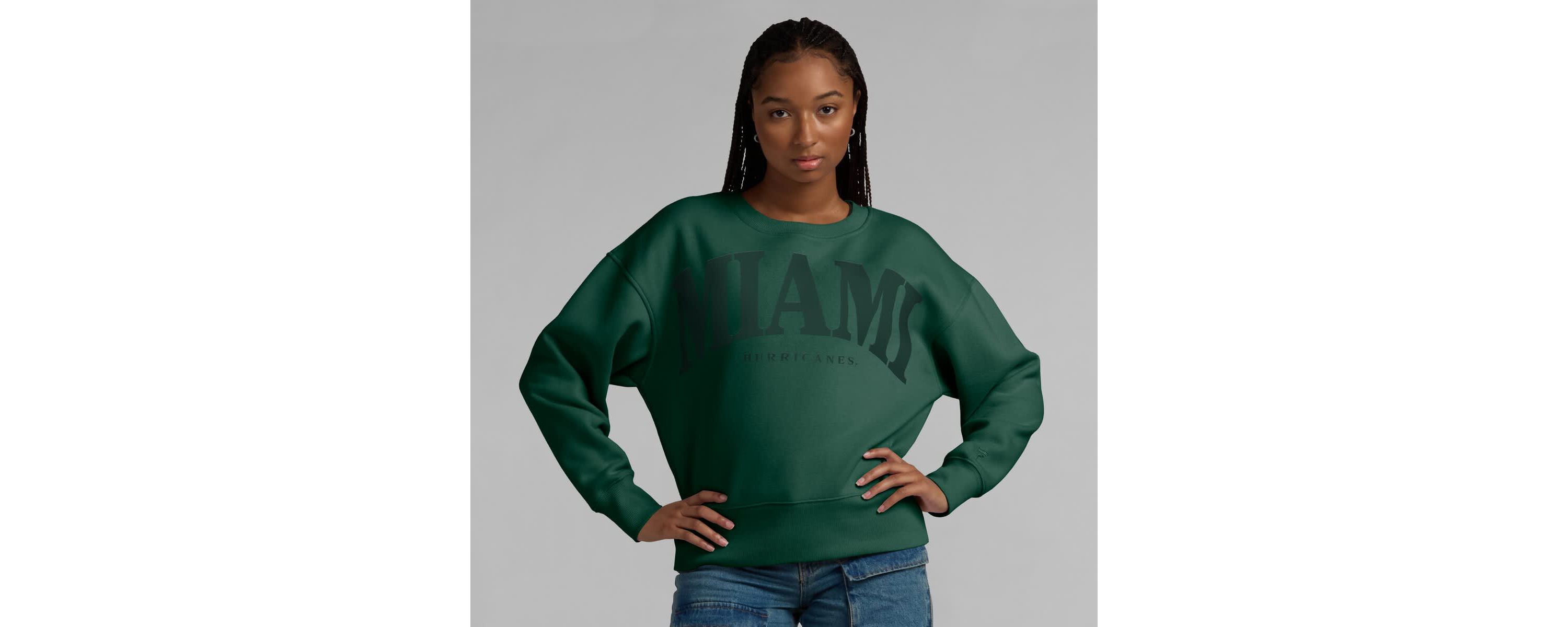 Miami (FL) Hurricanes NCAA Fanatics Miami Hurricanes Supersoft Flow Fleece Pullover Sweatshirt