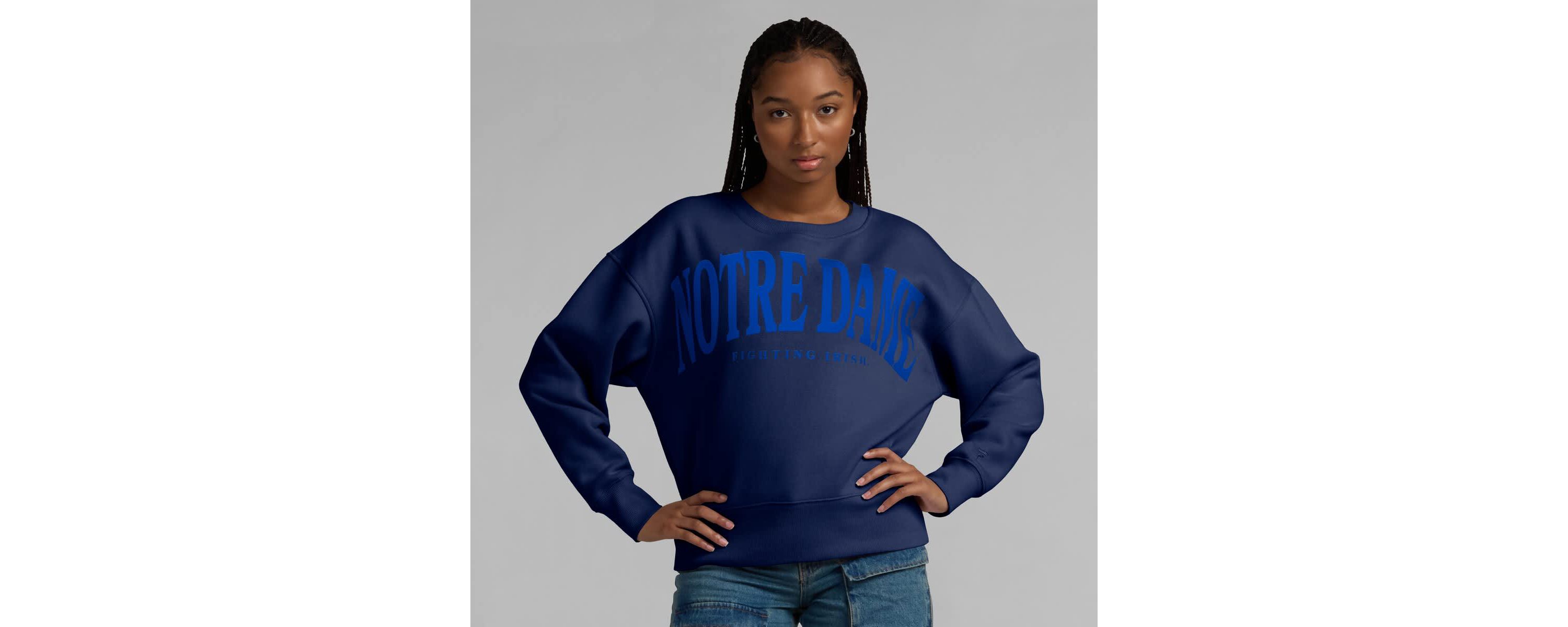 NCAA Fanatics Notre Dame Fighting Irish Supersoft Flow Fleece Pullover Sweatshirt