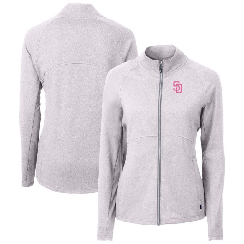 MLB Heather San Diego Padres City Connect Adapt Eco Knit Recycled Full-Zip Jacket