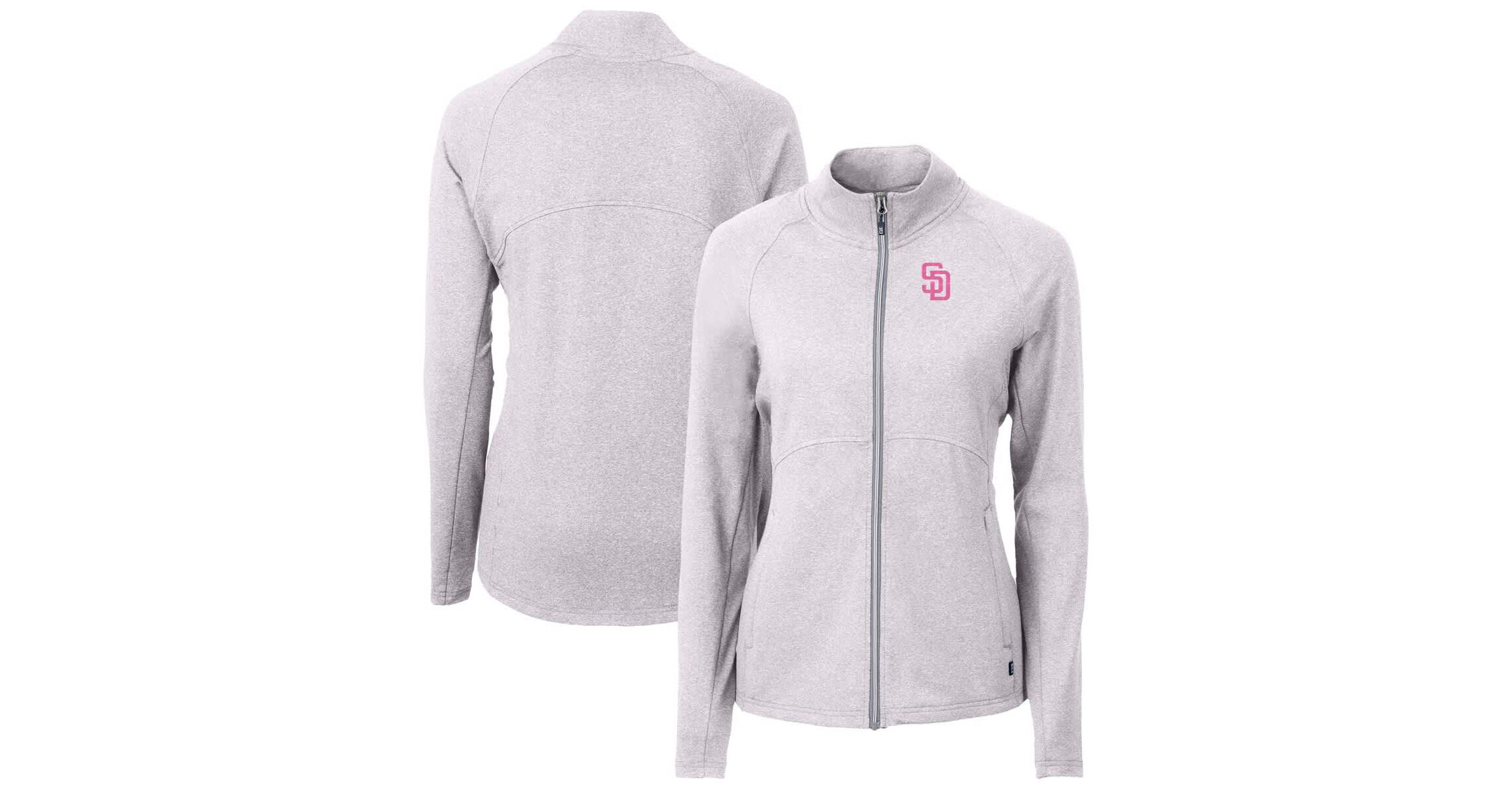 MLB Heather San Diego Padres City Connect Adapt Eco Knit Recycled Full-Zip Jacket