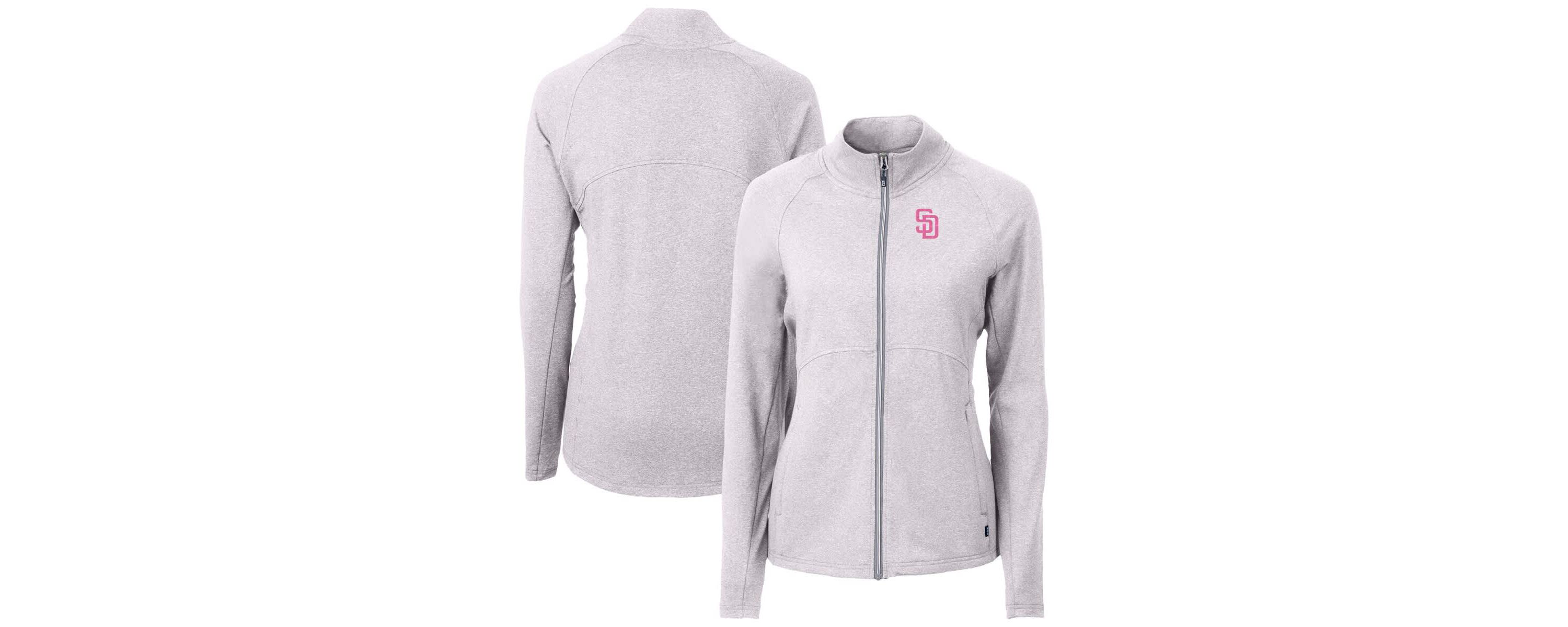 MLB Heather San Diego Padres City Connect Adapt Eco Knit Recycled Full-Zip Jacket