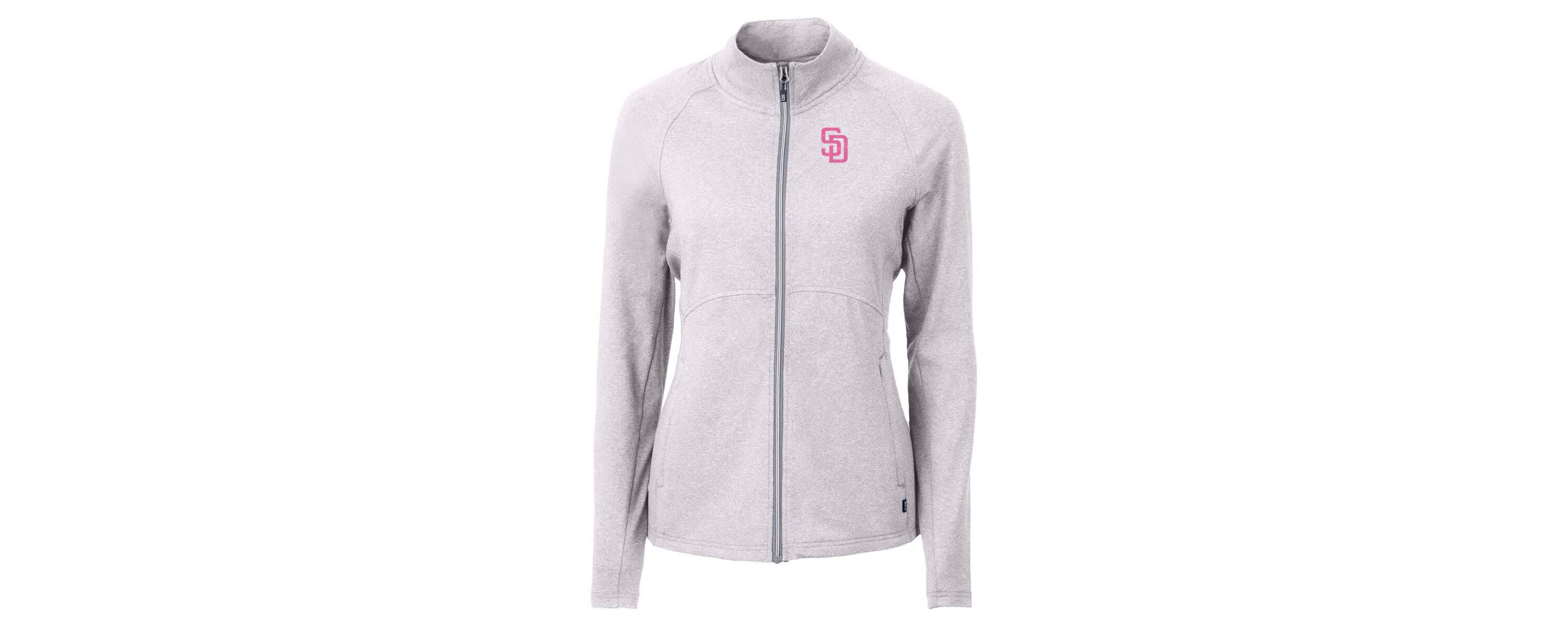 MLB Heather San Diego Padres City Connect Adapt Eco Knit Recycled Full-Zip Jacket