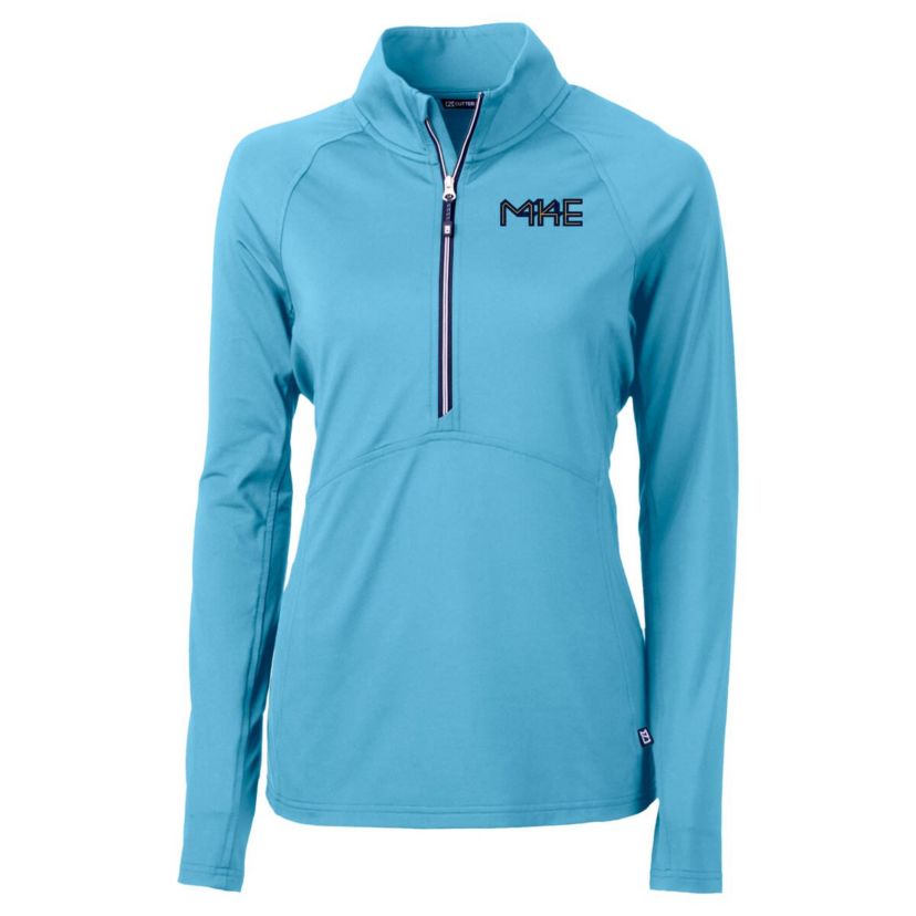 MLB Powder Milwaukee Brewers City Connect Adapt Eco Knit Recycled Half-Zip Pullover Top