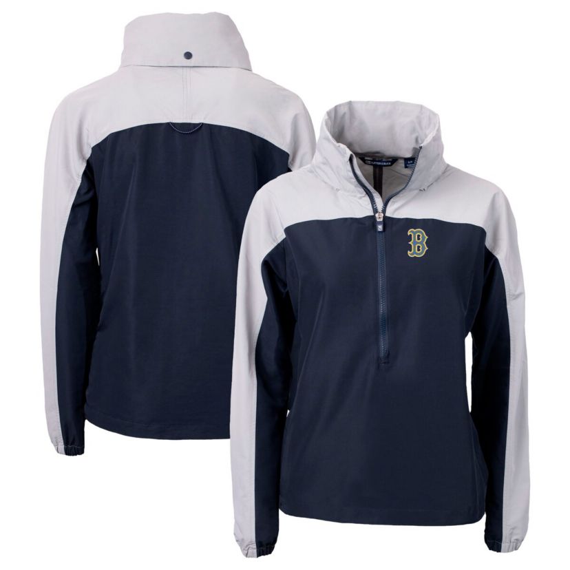 Boston Red Sox MLB Boston Sox City Connect Charter Eco Recycled Half-Zip Anorak Jacket