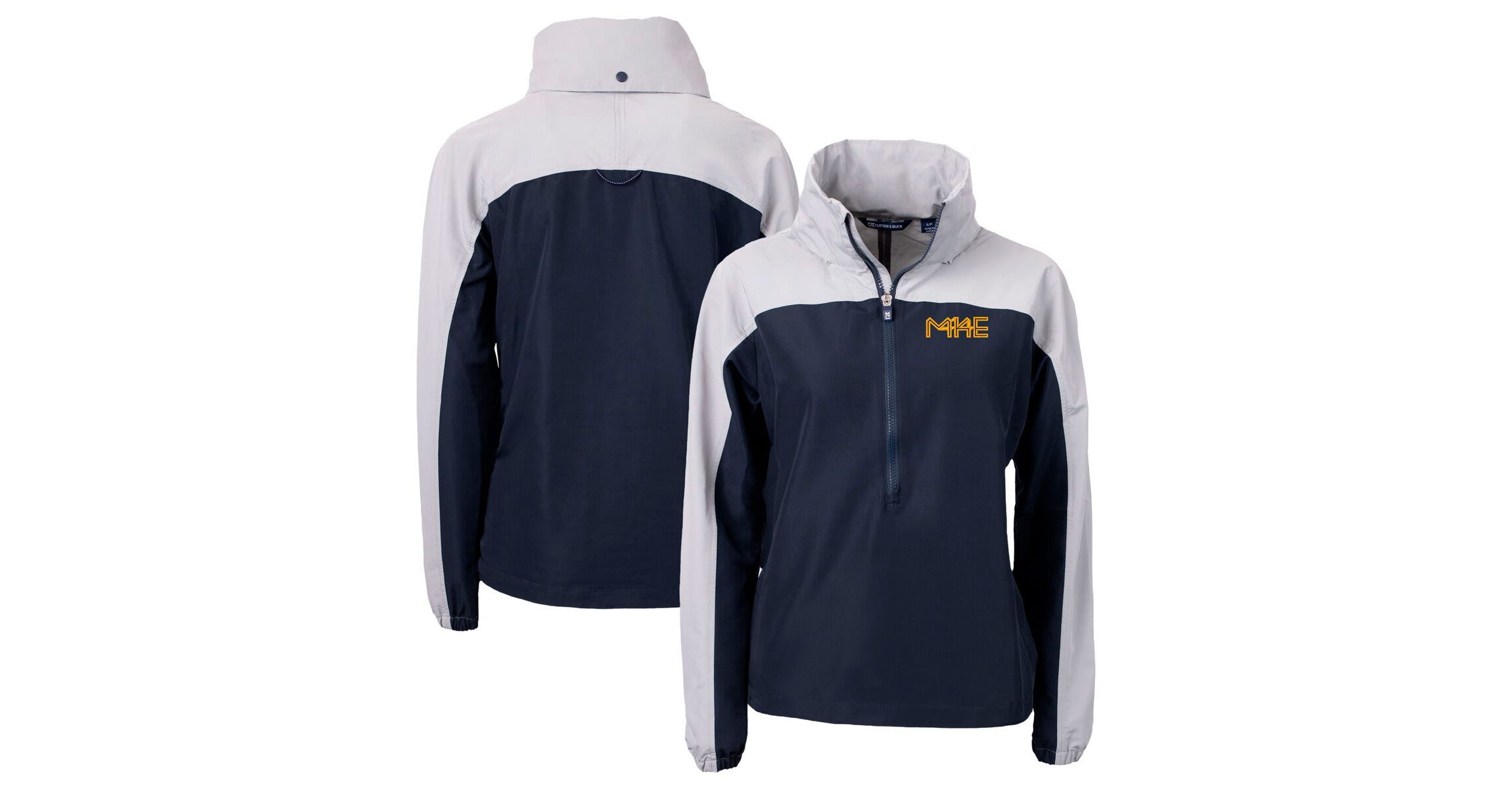 MLB Milwaukee Brewers City Connect Charter Eco Recycled Half-Zip Anorak Jacket