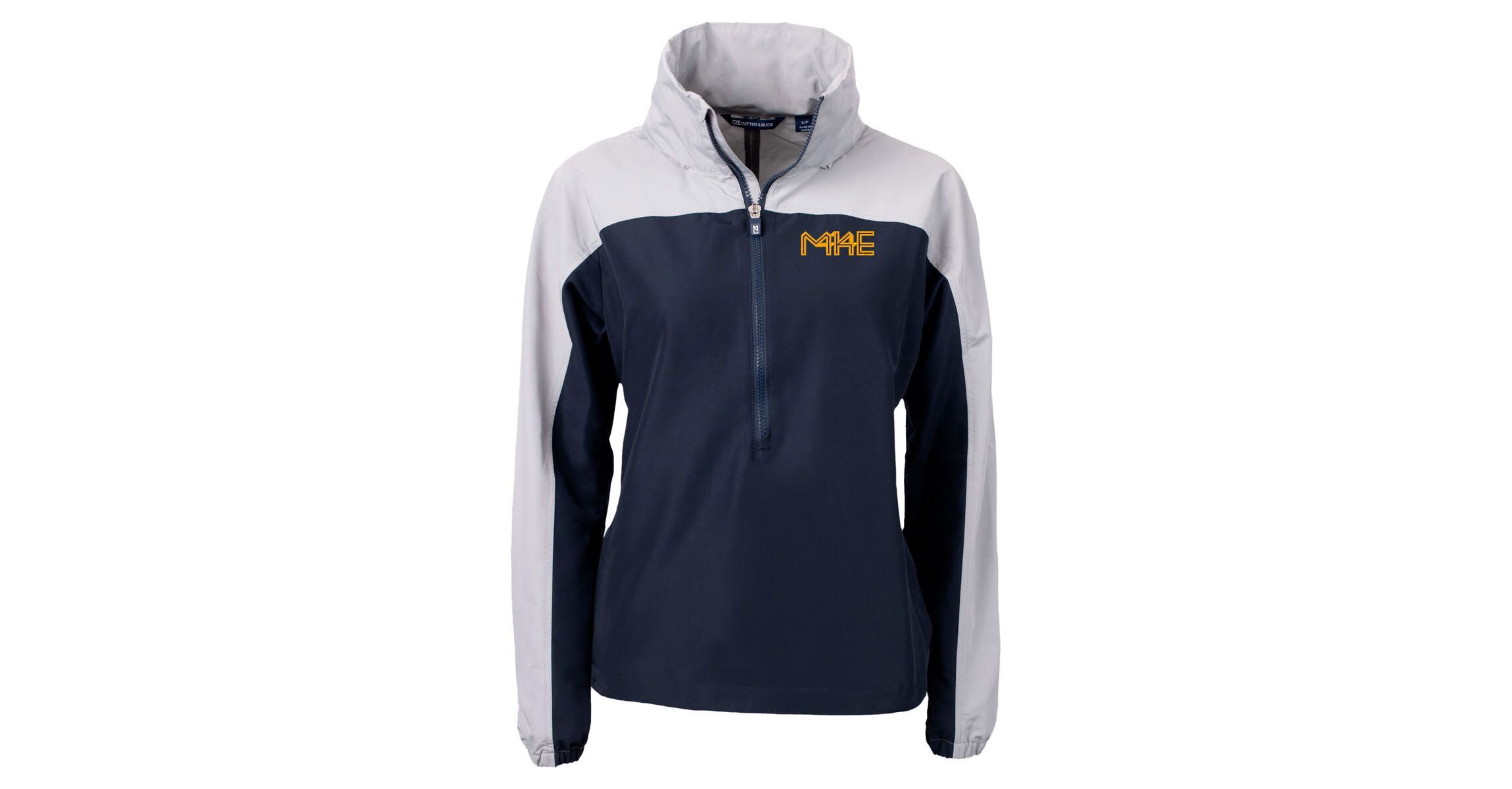 MLB Milwaukee Brewers City Connect Charter Eco Recycled Half-Zip Anorak Jacket