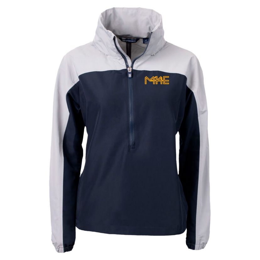 MLB Milwaukee Brewers City Connect Charter Eco Recycled Half-Zip Anorak Jacket