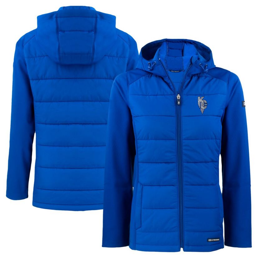MLB Kansas City Royals City Connect Evoke Hybrid Eco Softshell Recycled Full-Zip Hoodie Jacket