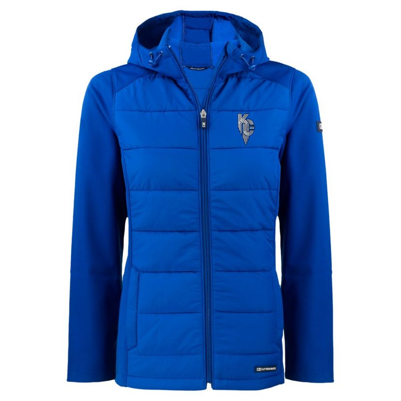 MLB Kansas City Royals City Connect Evoke Hybrid Eco Softshell Recycled Full-Zip Hoodie Jacket