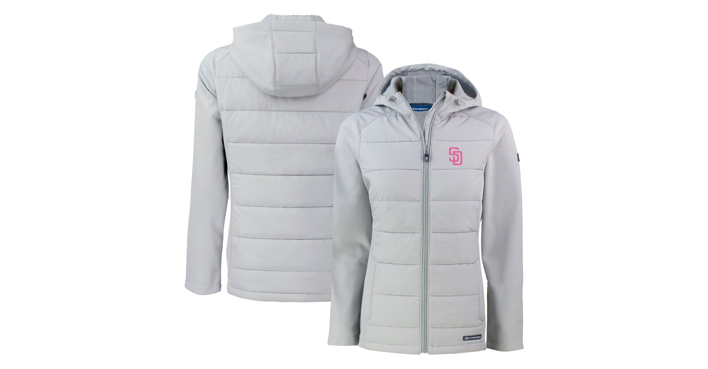 MLB San Diego Padres City Connect Evoke Hybrid Eco Softshell Recycled Full-Zip Hoodie Jacket