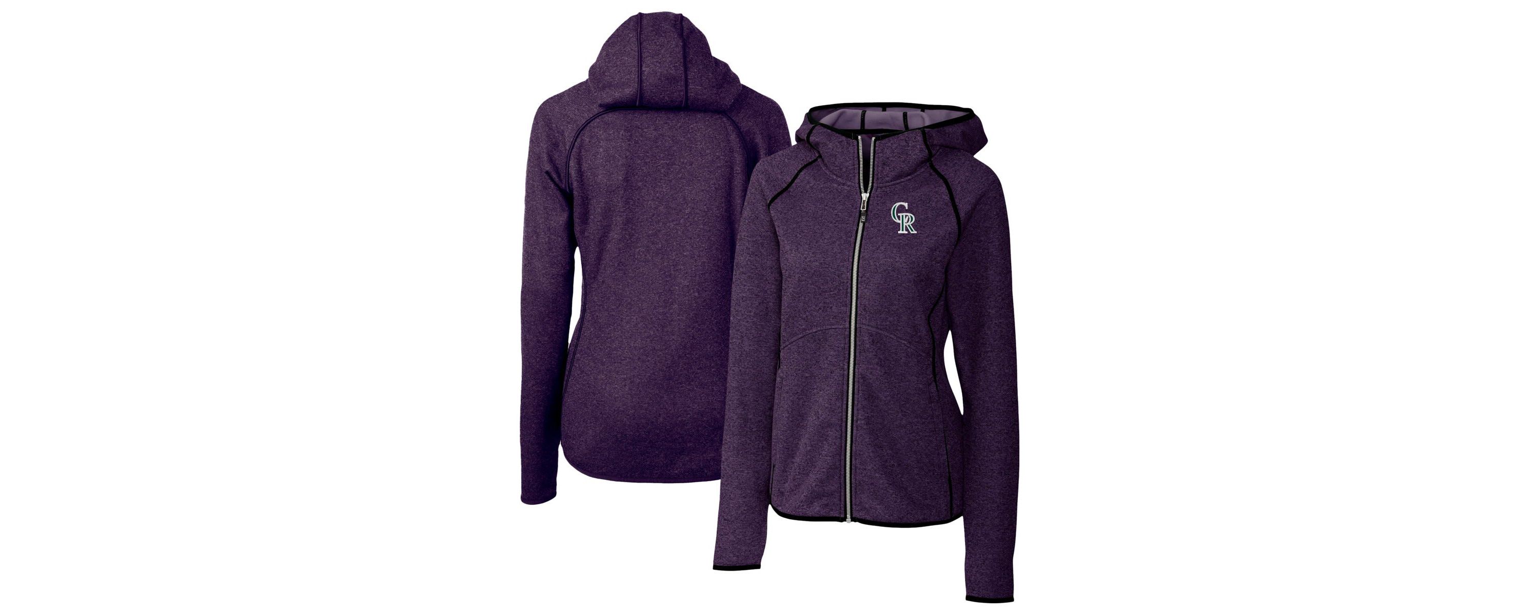 MLB Heather Colorado Rockies City Connect Mainsail Full-Zip Hooded Jacket