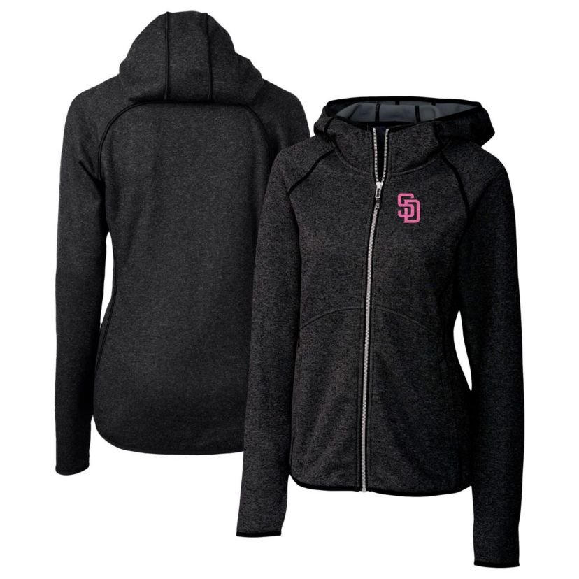 MLB Heather San Diego Padres City Connect Mainsail Full-Zip Hooded Jacket