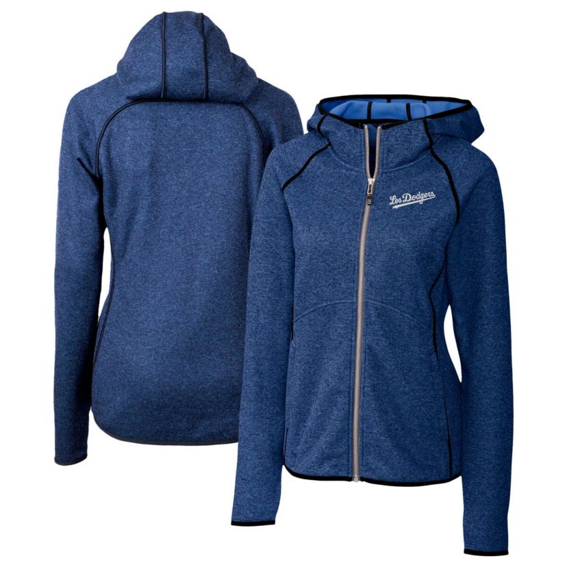 MLB Heather Los Angeles Dodgers City Connect Mainsail Full-Zip Hooded Jacket