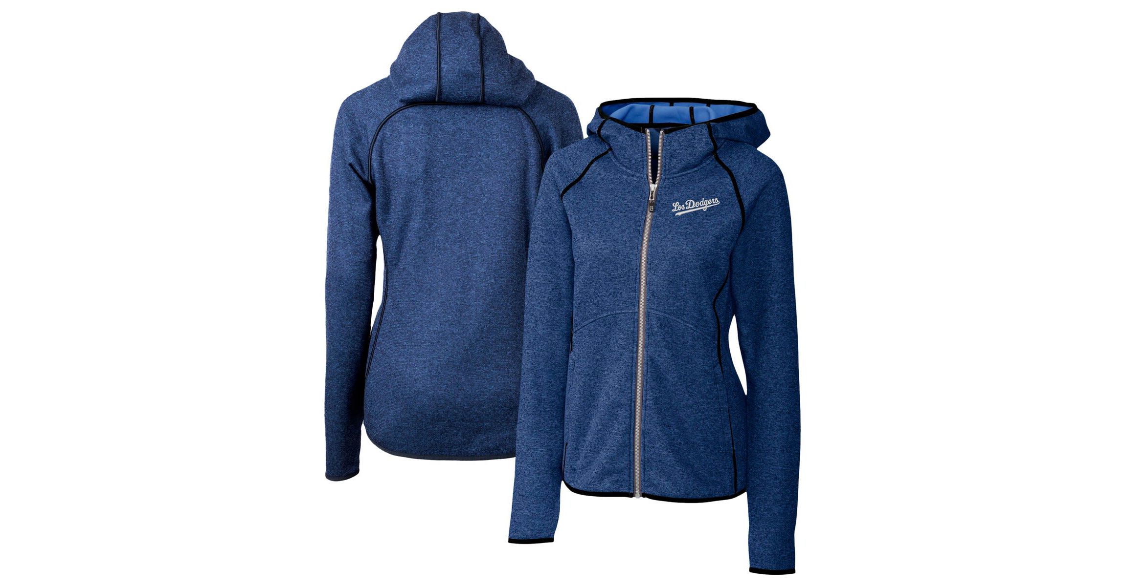 MLB Heather Los Angeles Dodgers City Connect Mainsail Full-Zip Hooded Jacket